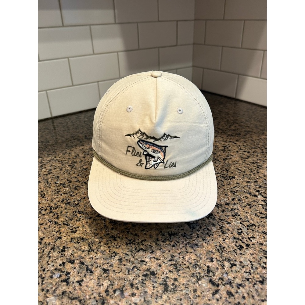 Flies & Lies Richardson Rope Snapback Hat Mens One Size Tan Cotton Blend